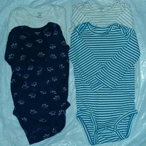 4 Carters Long Sleeved Onsies (Boy)